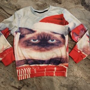 Grumpy Cat Christmas Sweatshirt - Kids